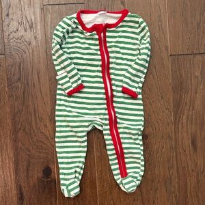 Green and Red Striped Kids One Piece